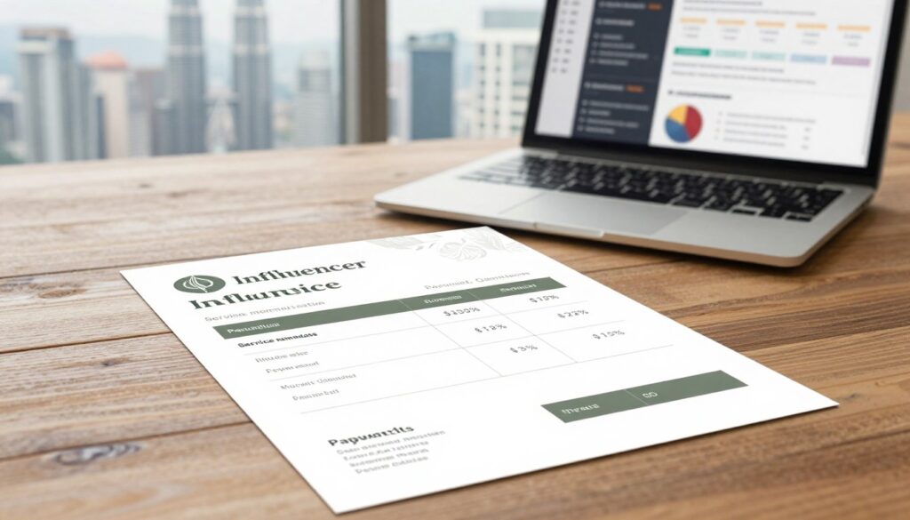 influencer invoice