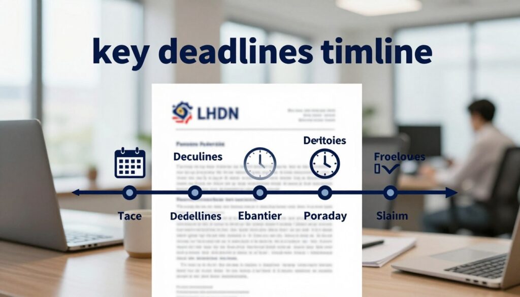 key deadlines timeline